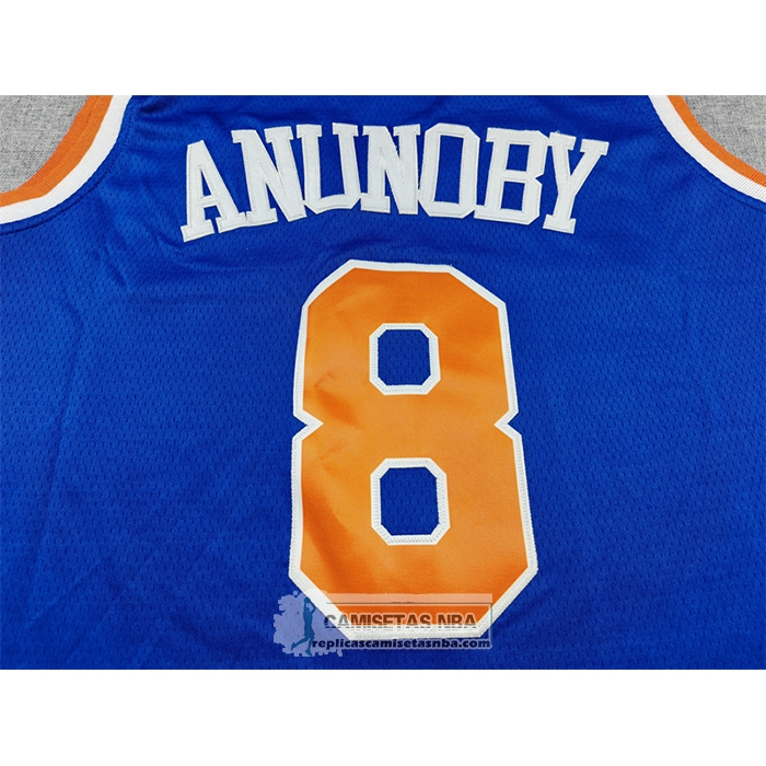 Camiseta New York Knicks Og Anunoby NO 8 Icon 2025-26 Azul